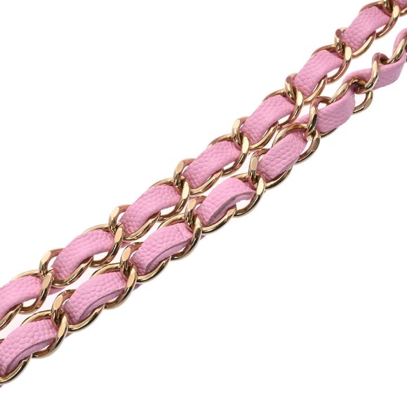 CHANEL Chanel matelasse W flap chain shoulder 25 pink ladies caviar skin bag - Picture 4 of 12